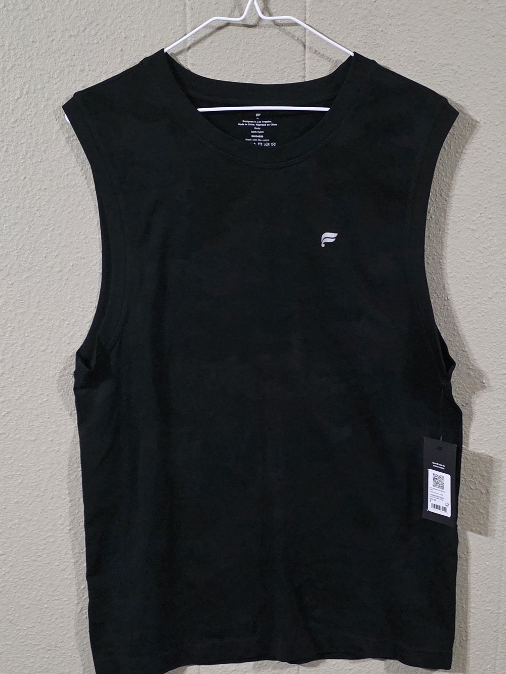 Nwt $44.95 Fabletics Men’s Training Dat Muscle Tank In Black Tactical Camo Sz M